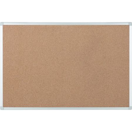 MasterVision Ayda Cork Bulletin Board - 0.50" Board Height x 18" Board Width x 24" Board Depth - Cork Surface - Self-healing, Durable, Resilient, Heavy-gauge - Aluminum Frame - 1 Each