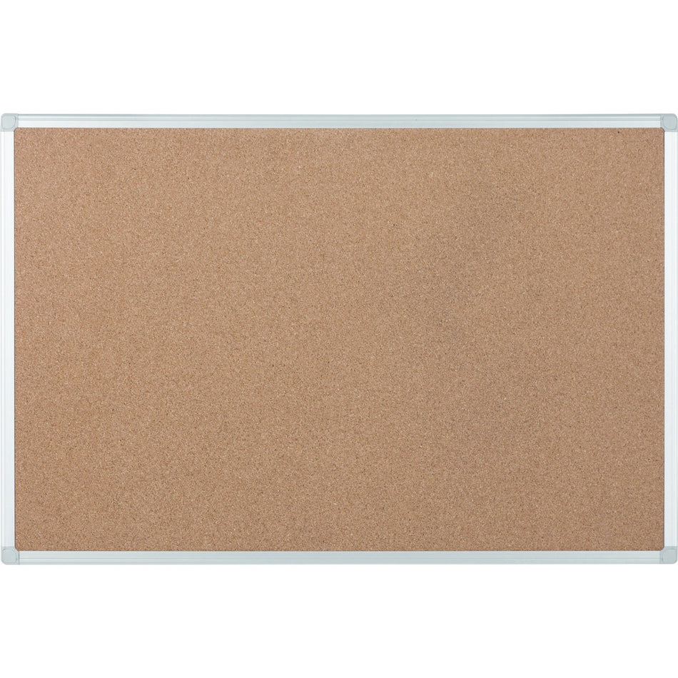 MasterVision Ayda Cork Bulletin Board - 0.50" Board Height x 18" Board Width x 24" Board Depth - Cork Surface - Self-healing, Durable, Resilient, Heavy-gauge - Aluminum Frame - 1 Each