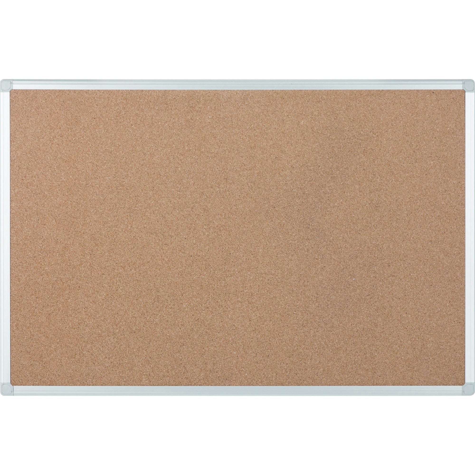MasterVision Ayda Cork Bulletin Board - 0.50" Board Height x 24" Board Width x 36" Board Depth - Cork Surface - Self-healing, Durable, Resilient, Heavy-gauge - Aluminum Frame - 24" Height x 36" Width x 0.5" Depth - 1 Each