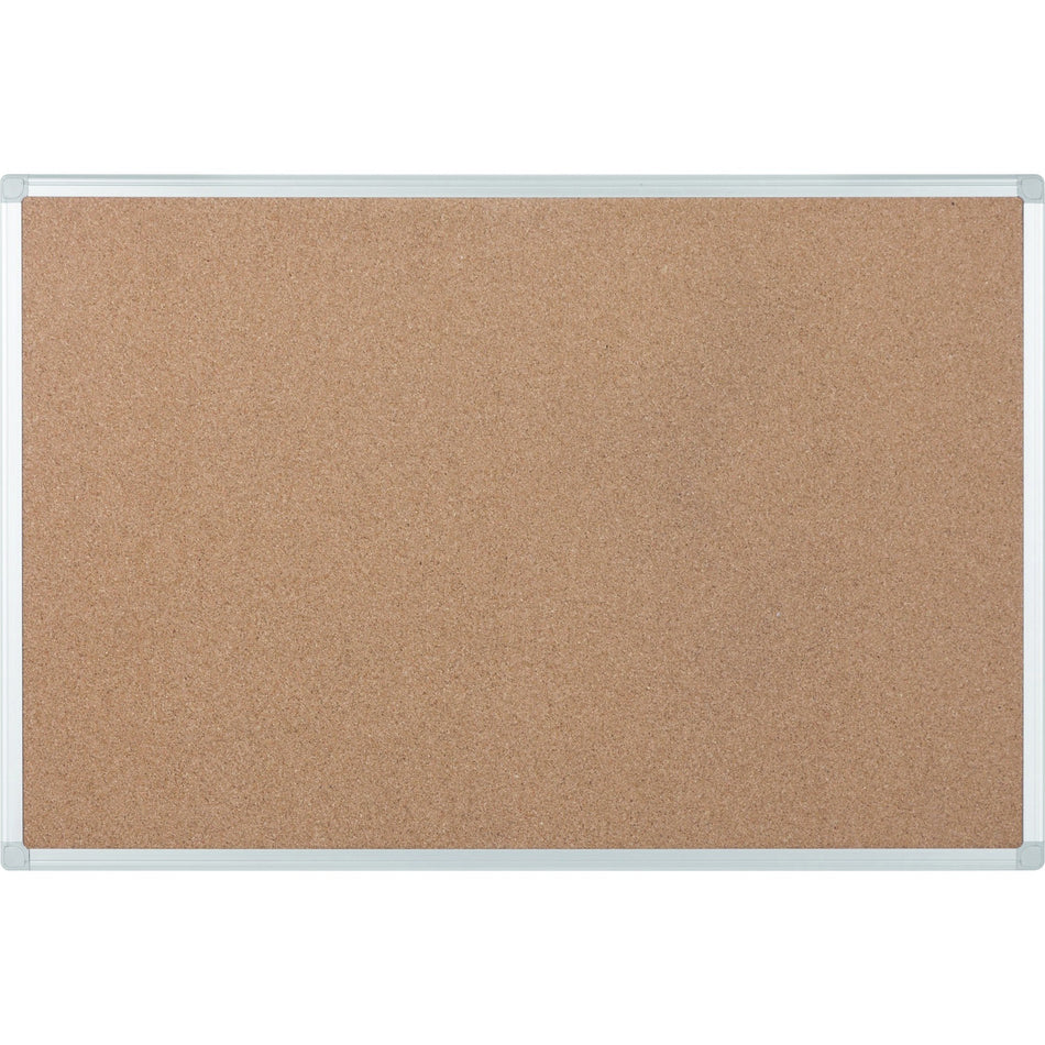 MasterVision Ayda Cork Bulletin Board - 0.50" Board Height x 36" Board Width x 48" Board Depth - Cork Surface - Self-healing, Durable, Resilient, Heavy-gauge - Aluminum Frame - 1 Each