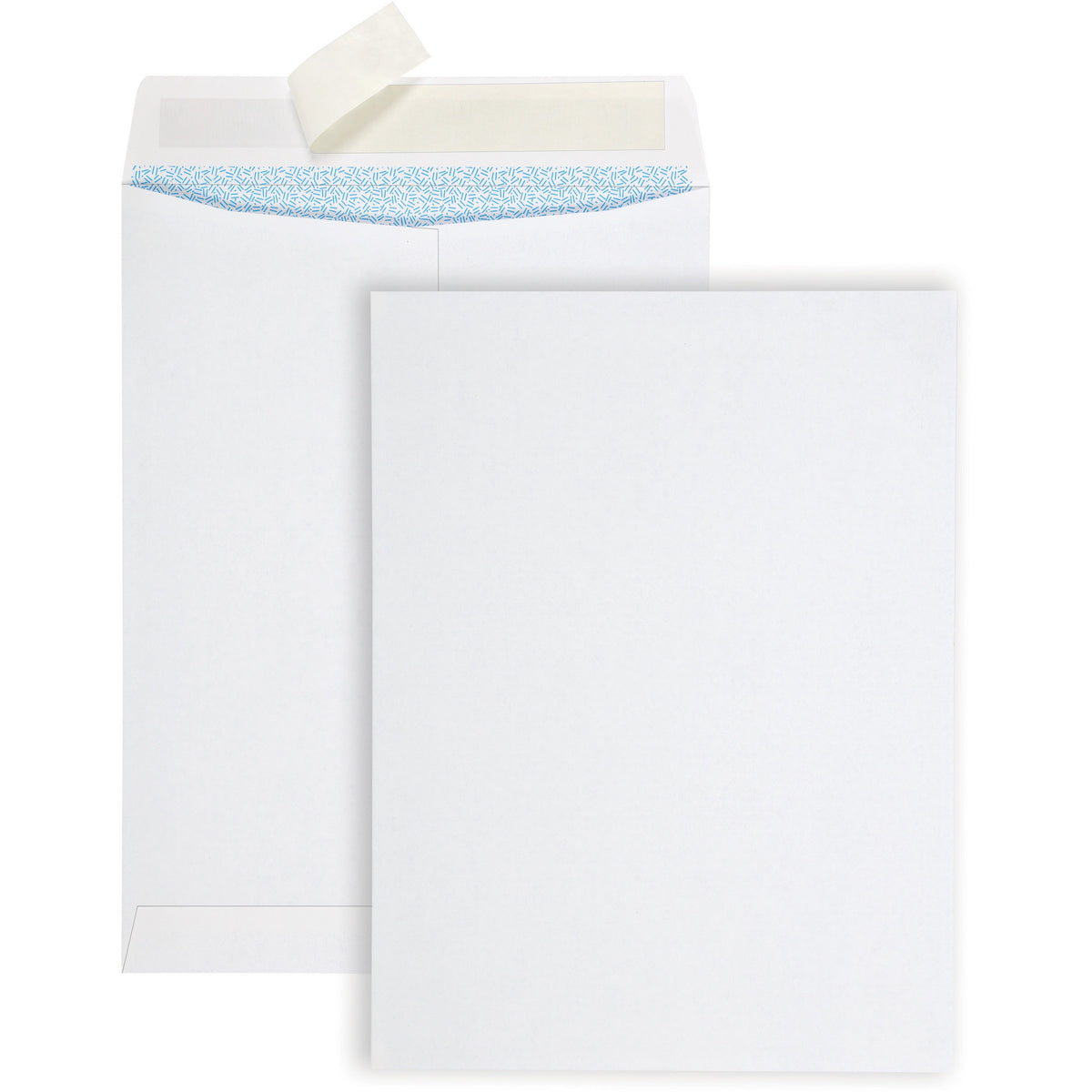 Quality Park Redi Strip Security Mailing Envelopes - Multipurpose - 9" Width x 12" Length - Peel Strip - White - 100 / Box
