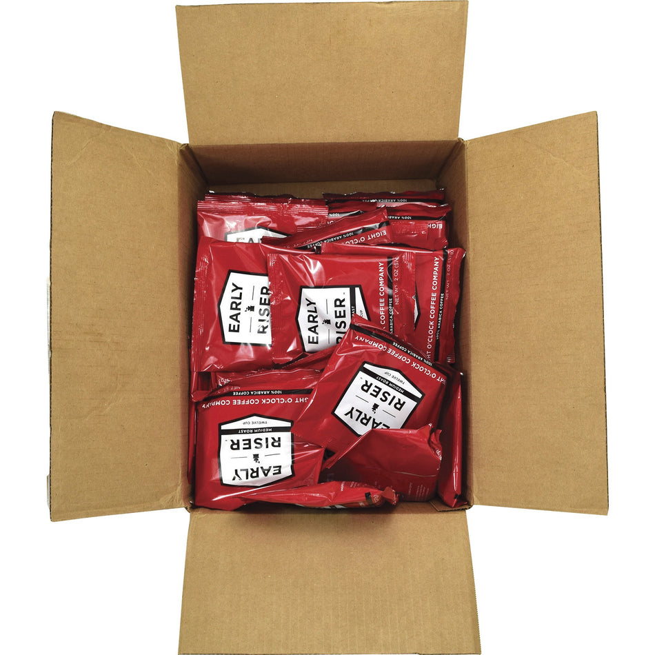 Eight O'Clock Early Riser Regular Coffee - Regular - Medium - 2 oz - Arabica - 48 / Carton