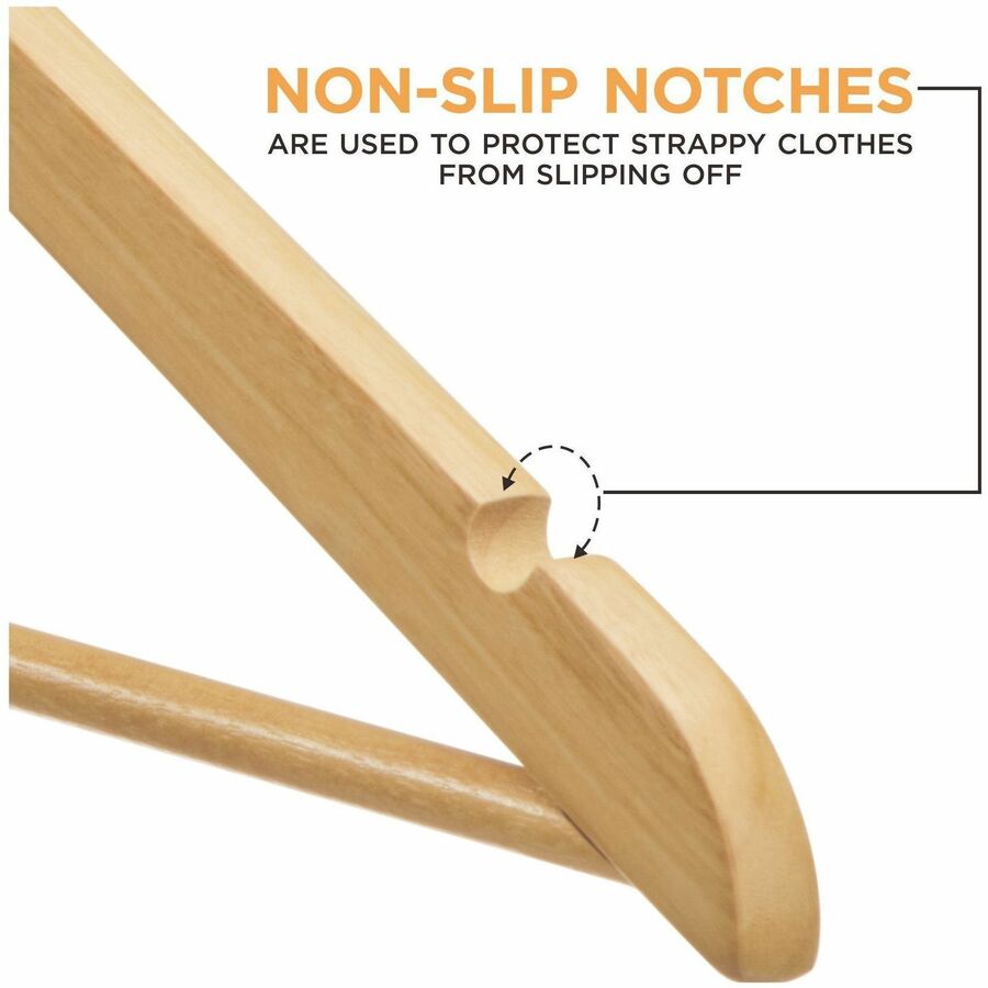 Lorell Wooden Coat Hangers - Left