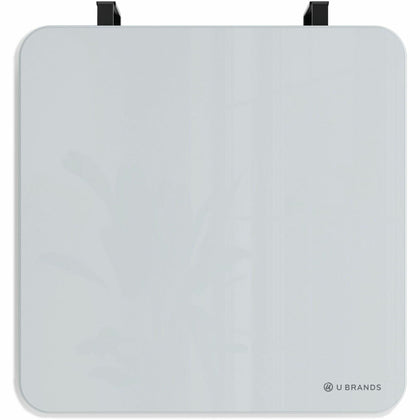 U Brands Magnetic Cubicle/Wall Glass Dry-Erase Board - 12" (1 ft) Width x 12" (1 ft) Height - Frosted White Tempered Glass Surface - Square - Horizontal - Magnetic - Frameless - 1 Each