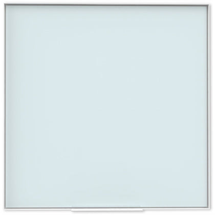 U Brands Glass Non-Magnetic Dry-Erase Board - 36" (3 ft) Width x 36" (3 ft) Height - Frosted White Tempered Glass Surface - White Aluminum Frame - Square - Horizontal/Vertical - 1 Each