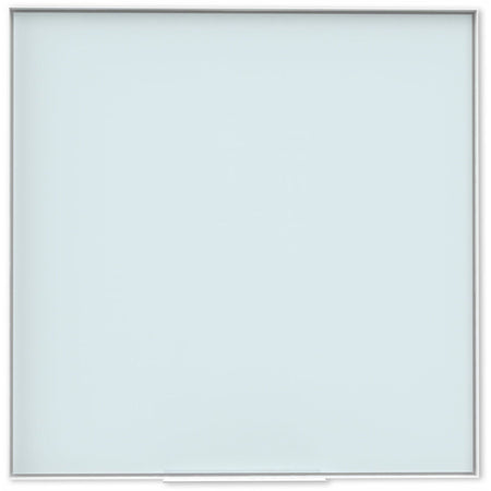 U Brands Glass Non-Magnetic Dry-Erase Board - 36" (3 ft) Width x 36" (3 ft) Height - Frosted White Tempered Glass Surface - White Aluminum Frame - Square - Horizontal/Vertical - 1 Each
