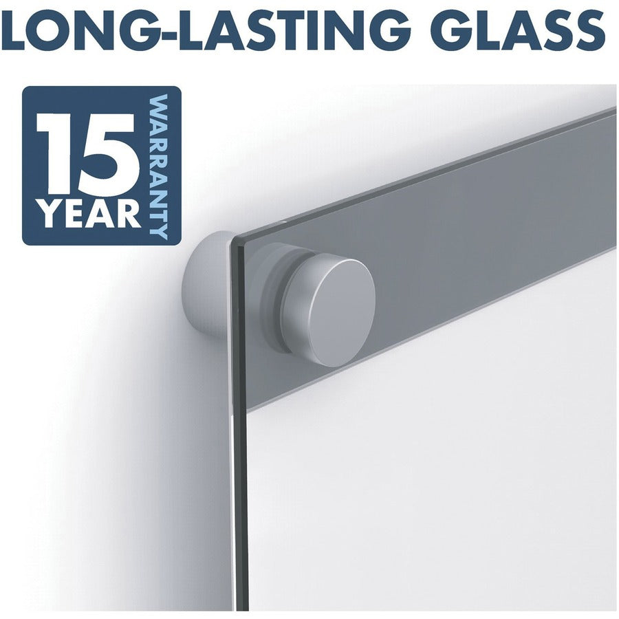 Quartet Infinity Customizable Dry-Erase Board - 36" (3 ft) Width x 24" (2 ft) Height - Clear/White Glass Surface - Rectangle - Horizontal/Vertical - Magnetic - Assembly Required - 1 Each