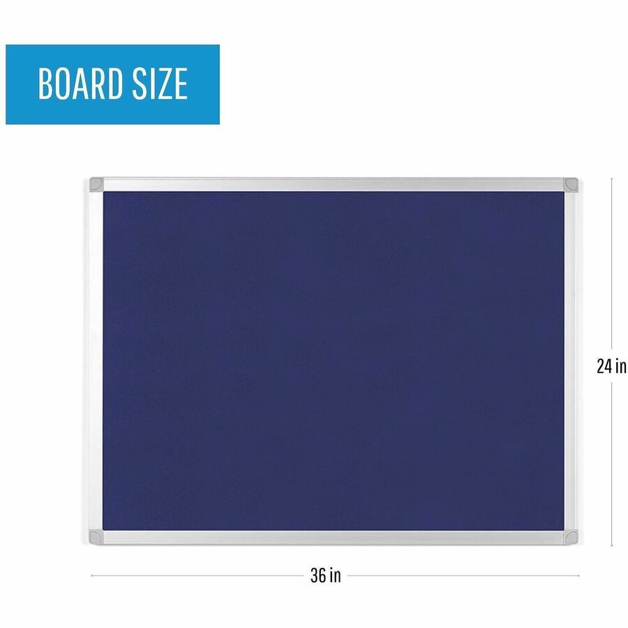 MasterVision Ayda Fabric 24"W Bulletin Board - Alternate-Image1