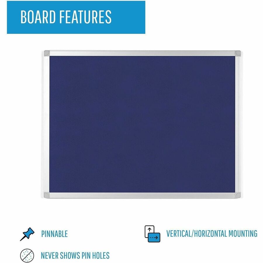 MasterVision Ayda Fabric 24"W Bulletin Board - Alternate-Image2