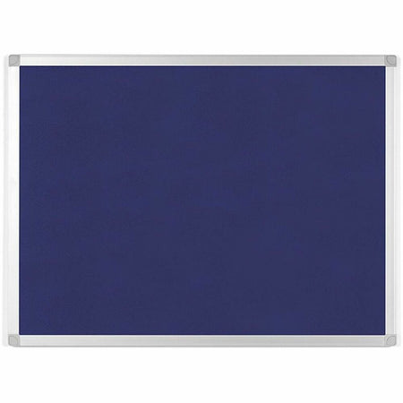 MasterVision Ayda Fabric 36"W Bulletin Board - Blue Fabric Surface - Robust, Tackable, Sleek Style - 0.5" Height x 36" Width - 1 Each