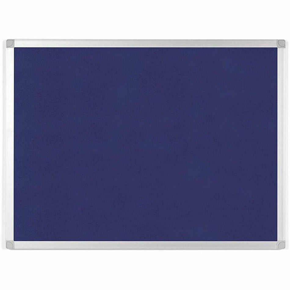 MasterVision Ayda Fabric 36"W Bulletin Board - Blue Fabric Surface - Robust, Tackable, Sleek Style - 0.5" Height x 36" Width - 1 Each