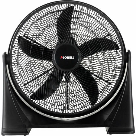 Lorell Box Fan - 20" Fan Diameter - 3 Speed - Tilt Adjustment, Lightweight - 24.2" Height x 24.2" Width x 7.2" Depth - Plastic - Black