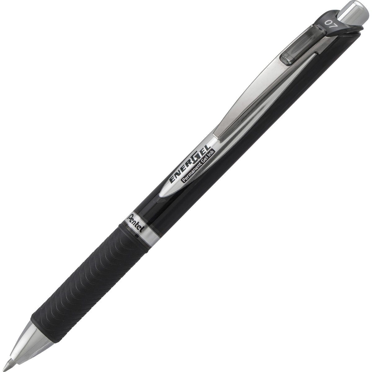 EnerGel Retractable Gel Roller Pen - 0.7 mm Pen Point - Retractable - Black Ink - Gel-based - Black Barrel - Metal Tip - 1 Each