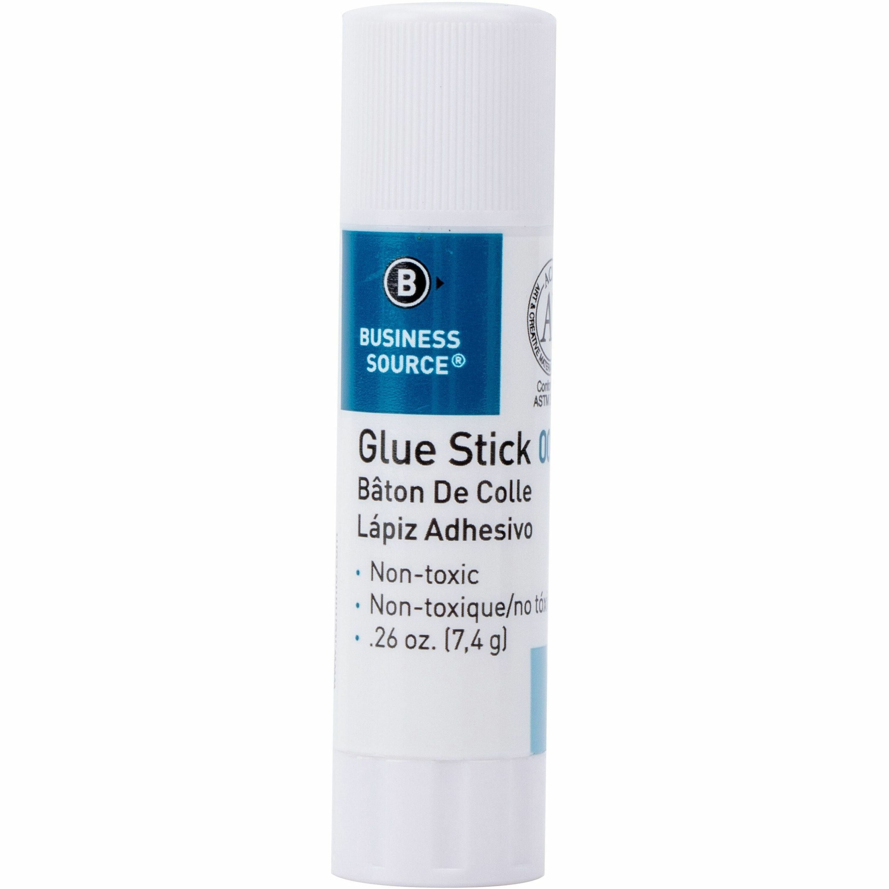 Business Source Glue Stick - 0.26 oz - White - 30 / Box