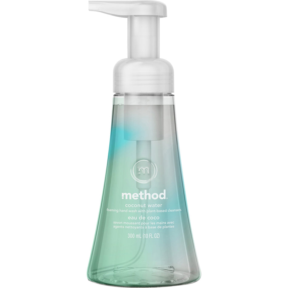 Method Foaming Hand Wash - Coconut Water Scent - 10 fl oz - Pump Bottle Dispenser - Hand - Clear - 1 Each