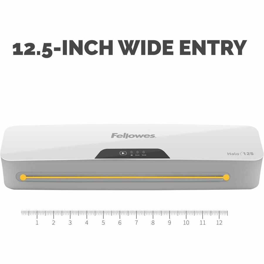 Fellowes Laminator - Pouch - 12.50" Lamination Width - 0.2 mil Lamination Thickness - Release Lever - 4.3" Height x 17.1" Width x 2.9" Depth