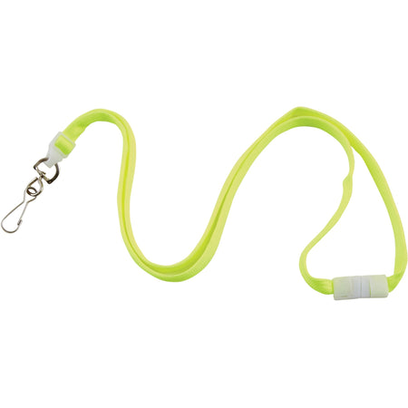 Advantus Neon Breakaway Lanyard - 0.5" Width x 36" Length - Neon Yellow - 12 / Pack