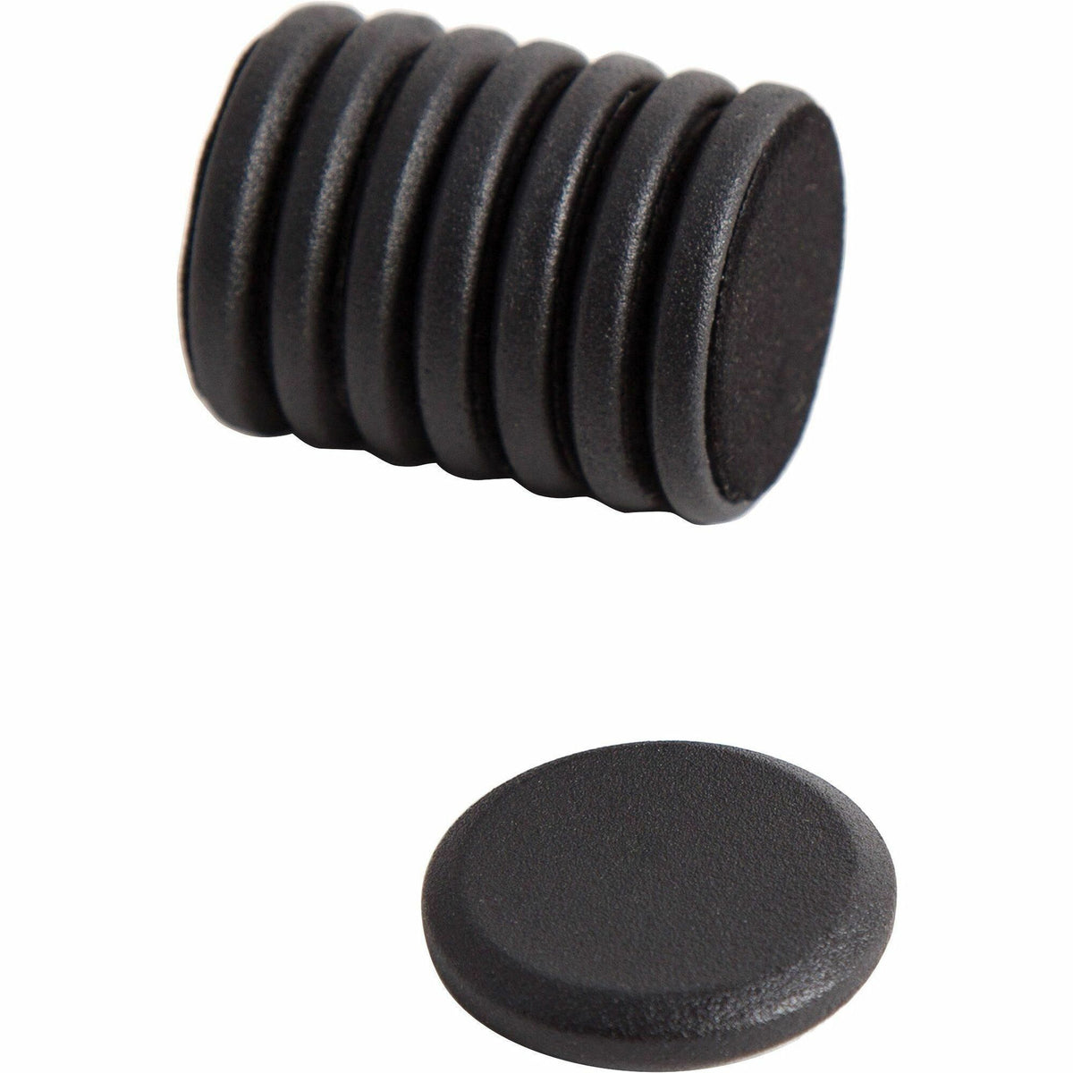 U Brands High Energy Metal Magnets - 1.3" Diameter - Round - Durable - 8 / Pack - Black