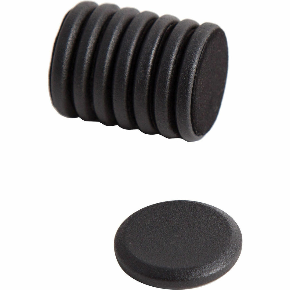 U Brands High Energy Metal Magnets - 1.3" Diameter - Round - Durable - 8 / Pack - Black