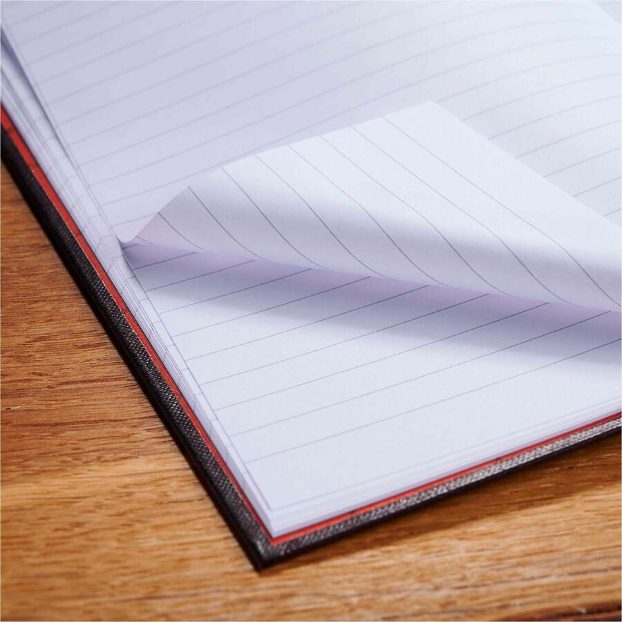 Black n' Red Casebound Hardcover Notebook 3-pack - Case Bound - 12" Height x 8.5" Width x 1.7" Length - Matte Cover - Hard Cover, Bleed Resistant, Ribbon Marker - 3 / Pack