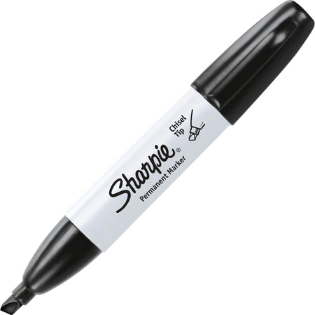 Sharpie Large Barrel Permanent Markers - Chisel Marker Point - Black Ink - 36 / Box