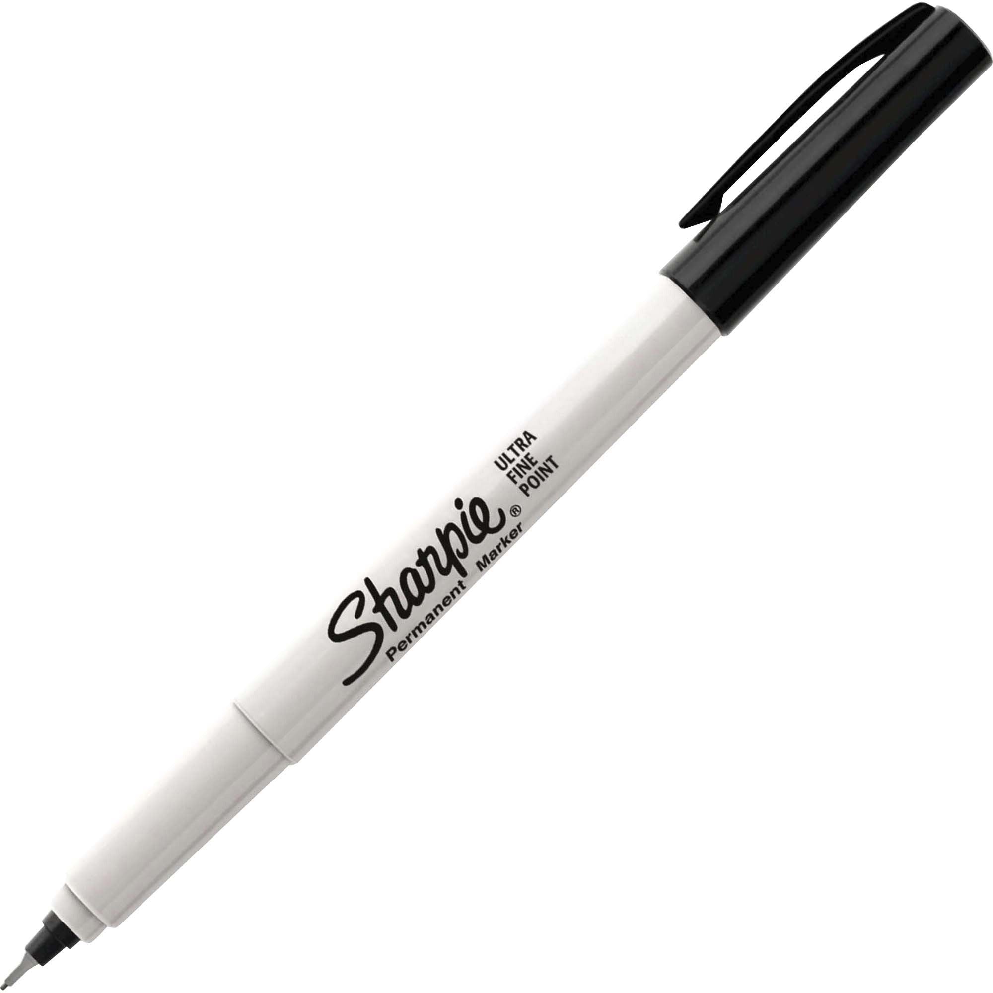 Sharpie Permanent Markers - Ultra Fine Marker Point - Black Ink - 36 / Box