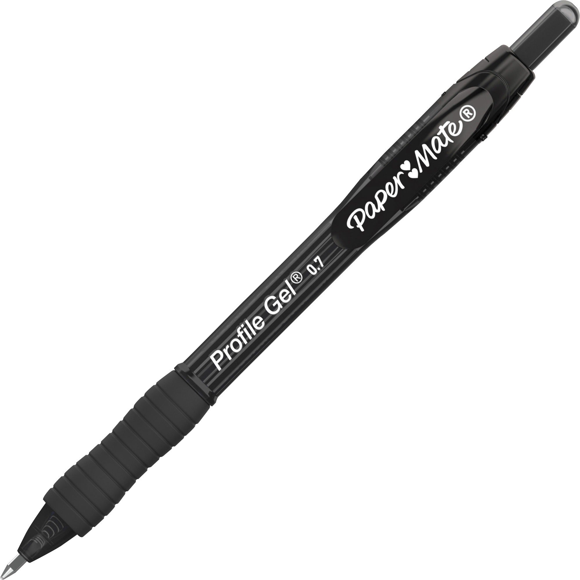 Paper Mate Profile Gel 0.7mm Retractable Pen - 0.7 mm Pen Point - Retractable - Black Ink - 36 / Box
