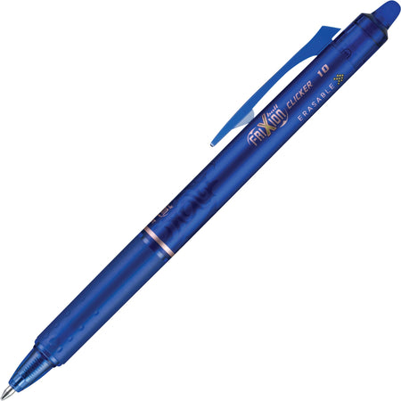 FriXion Ball Clicker 1.0mm Retract Gel Pen - 1 mm Bold Pen Point - Refillable - Retractable - Erasable - Blue Ink - Gel-based - 1 Dozen