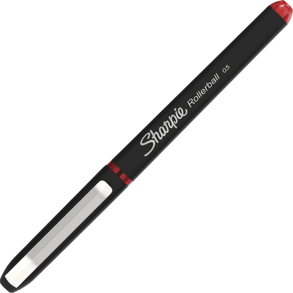 Sharpie Rollerball Pens - 0.5 mm Fine Needle Pen Point - Red Ink - Red Barrel - 1 Dozen