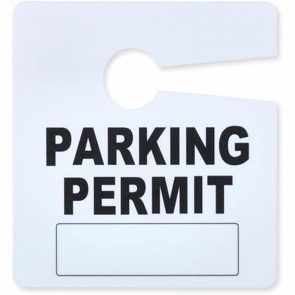 Tatco Hanging Information Signs - 2.8’’ x 3’’ - Write-on Wipe-off - White - 50/Pack - & Nameplates