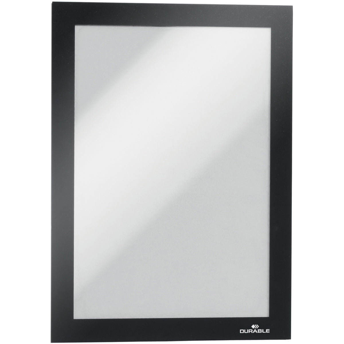 DURABLE DURAFRAME Magnetic Frame - 5.50" Holding Width x 8.50" Holding Height - Magnetic, Anti-glare, Four Sided, Sturdy - Plastic - Black - 2 / Pack
