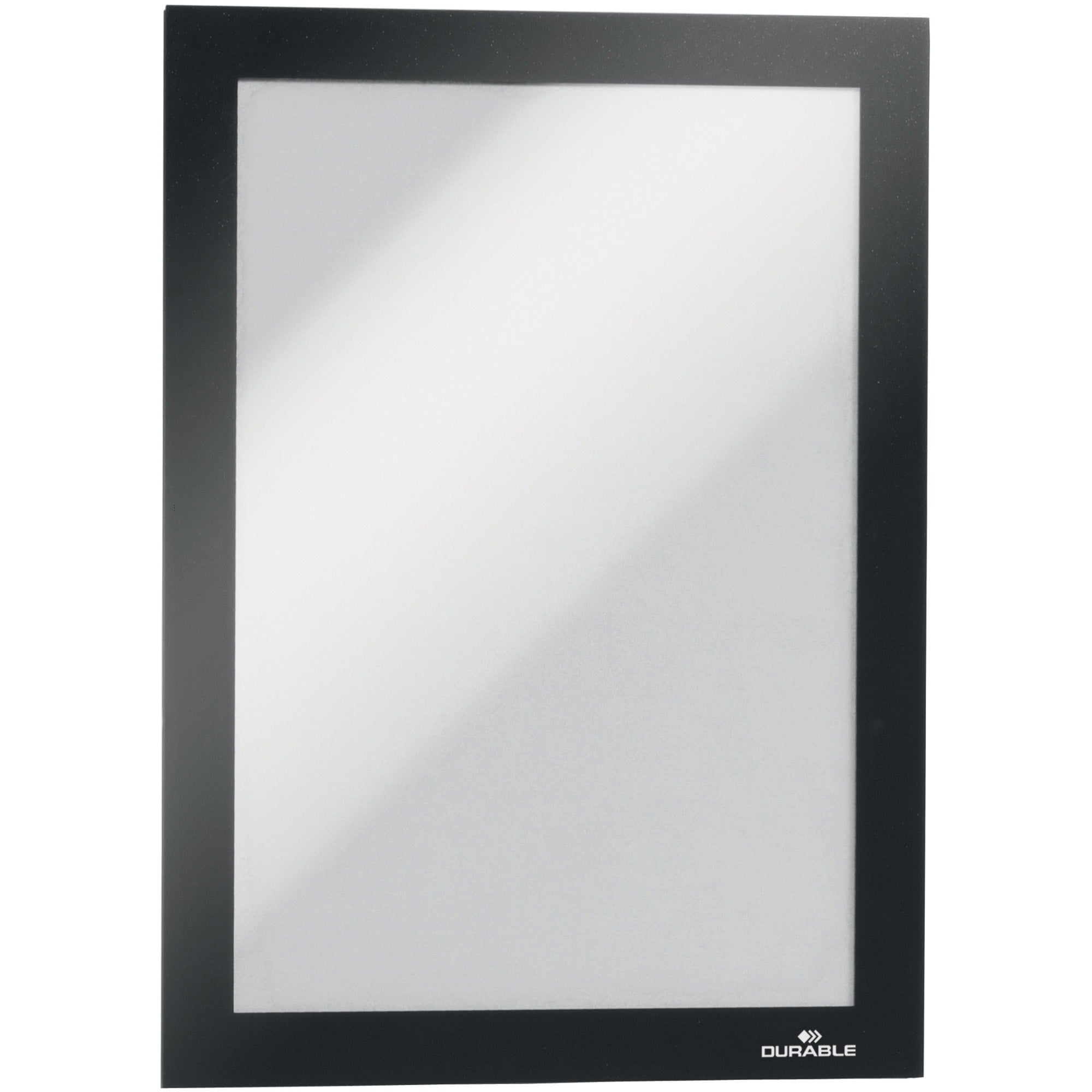 DURABLE DURAFRAME Magnetic Frame - 5.50" Holding Width x 8.50" Holding Height - Magnetic, Anti-glare, Four Sided, Sturdy - Plastic - Black - 2 / Pack