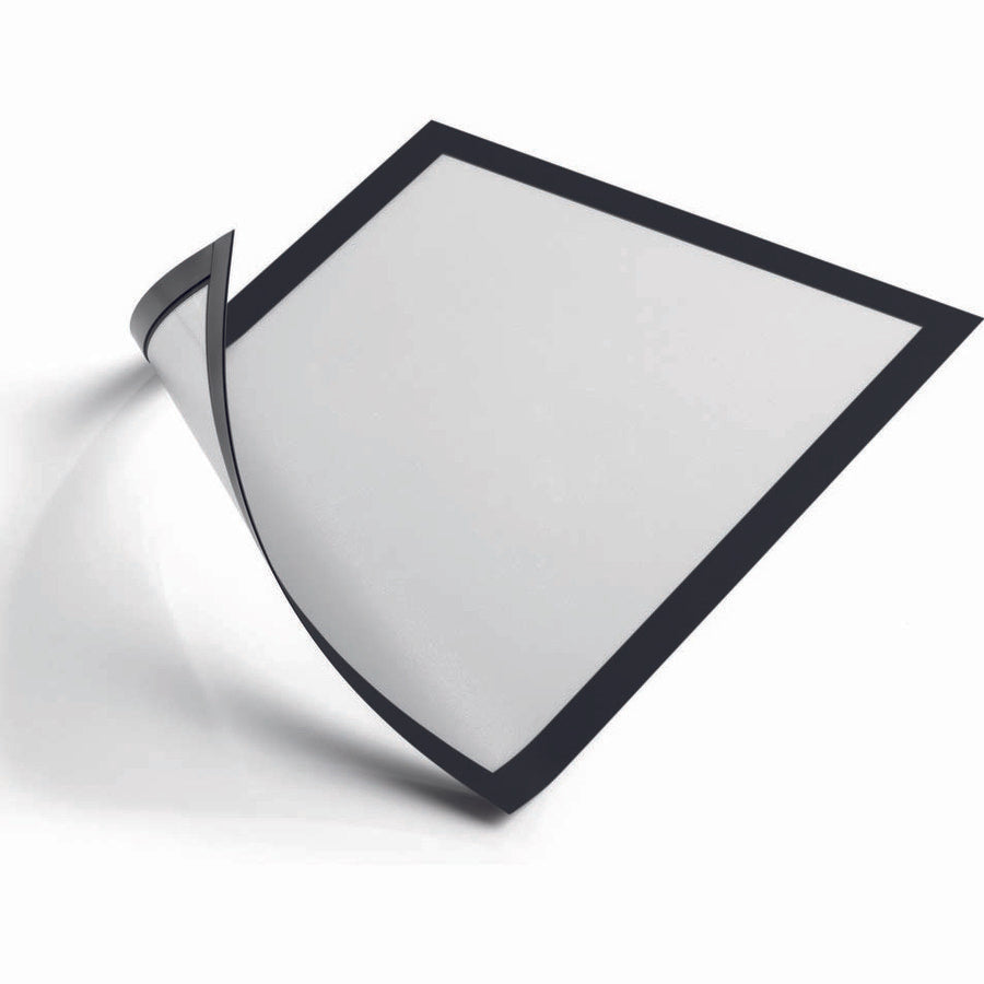 DURABLE DURAFRAME Magnetic Frame - 5.50" Holding Width x 8.50" Holding Height - Magnetic, Anti-glare, Four Sided, Sturdy - Plastic - Black - 2 / Pack