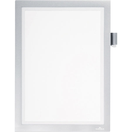 DURABLE DURAFRAME Note - Support 8.50" x 11" Media - Polyvinyl Chloride (PVC) - Silver - 1 Each