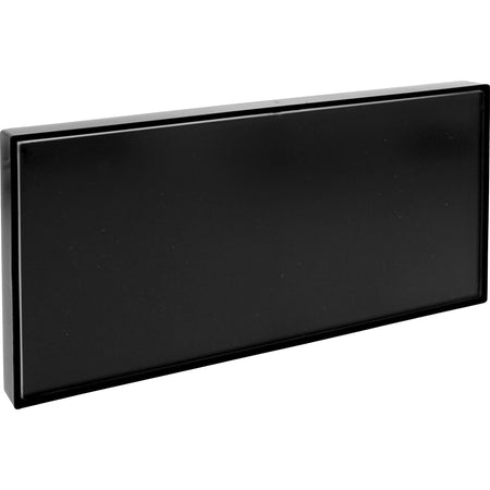Lorell Snap Plate Architectural Sign - 8" Width x 4" Height x 8" Depth - Rectangular Shape - Surface-mountable - Easy Readability, Injection-molded, Easy to Use - Plastic - Black - 1 Each
