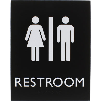 Lorell Restroom Sign: ’Toilette Men’ & ’TOILETTE (ladies)’ - Easy Readability - Signs Nameplates