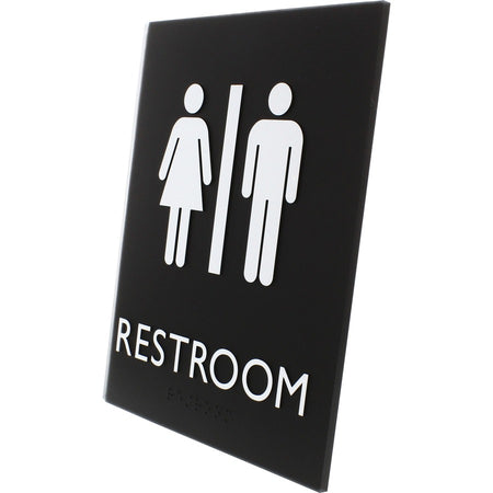 Lorell Unisex Restroom Sign - Left