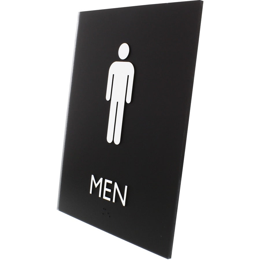Lorell Men's Restroom Sign - Left