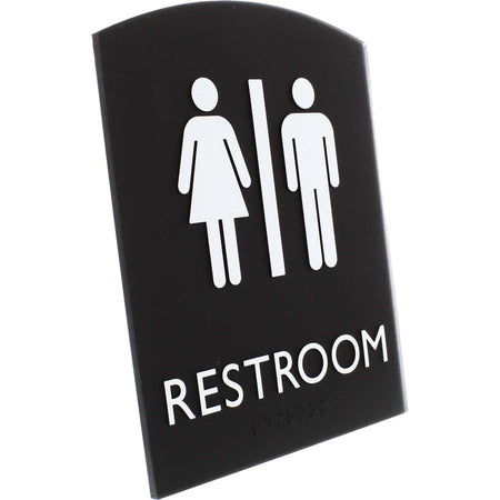 Lorell Arched Unisex Restroom Sign - Right