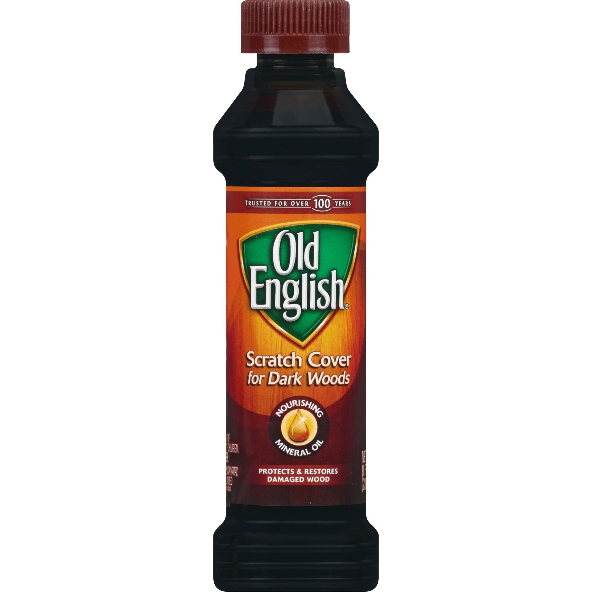 Old English Scratch Cover Polish - 8 fl oz (0.3 quart) - Dark Brown - 1 Each