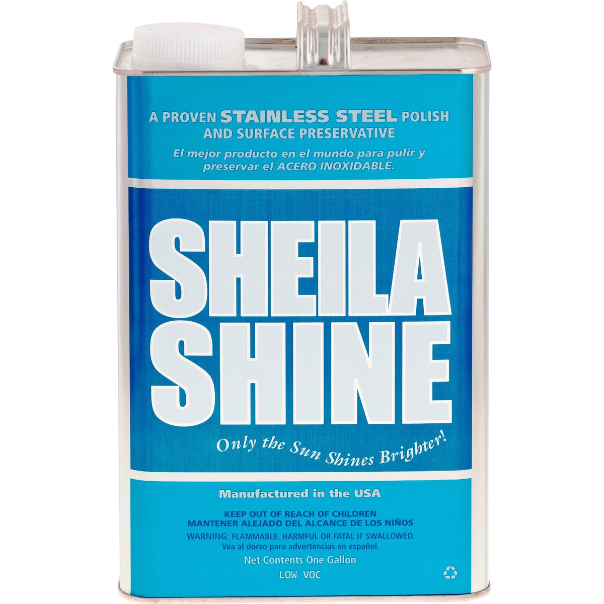 Sheila Shine Cleaner Polish - 128 fl oz (4 quart) - Fingerprint Resistant, Water Repellent - Blue, White - 1 Each