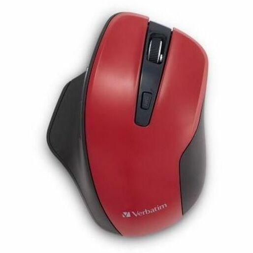 Verbatim Mouse - Blue LED/Optical - Wireless - Radio Frequency - 2.40 GHz - Red - USB - 1600 dpi - 6 Button(s) - 1 Each