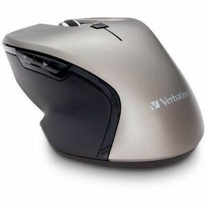 Verbatim Mouse - Blue LED/Optical - Wireless - Radio Frequency - 2.40 GHz - Graphite - USB Type C - 1600 dpi - 6 Button(s) - 1 Each