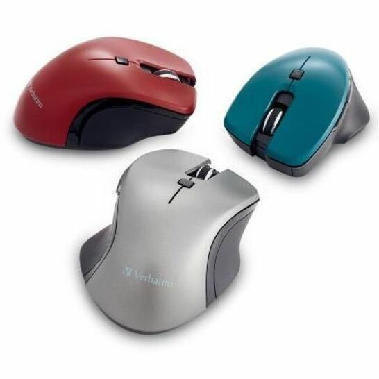 Verbatim Mouse - Blue LED/Optical - Wireless - Radio Frequency - 2.40 GHz - Teal - USB Type C - 1600 dpi - 6 Button(s) - 1 Each