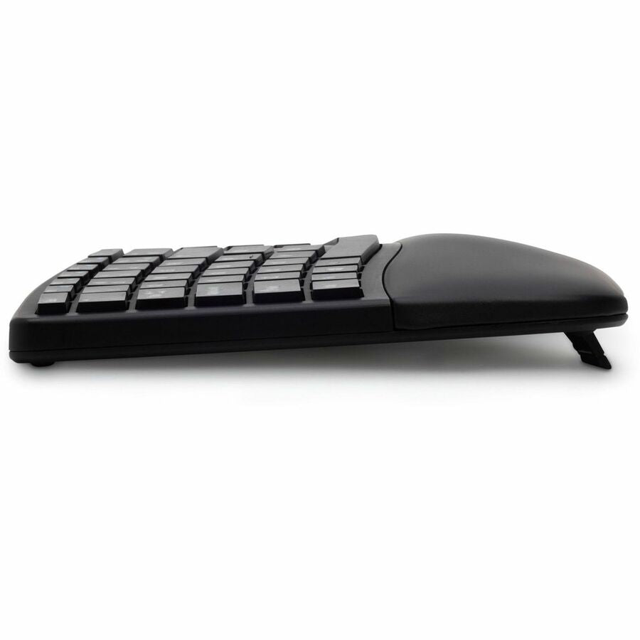 Kensington Pro Fit Ergo Wireless Keyboard-Black - Wireless Connectivity - Bluetooth/RF - 4 - 2.40 GHz - USB Interface - ChromeOS, macOS, Windows - Black