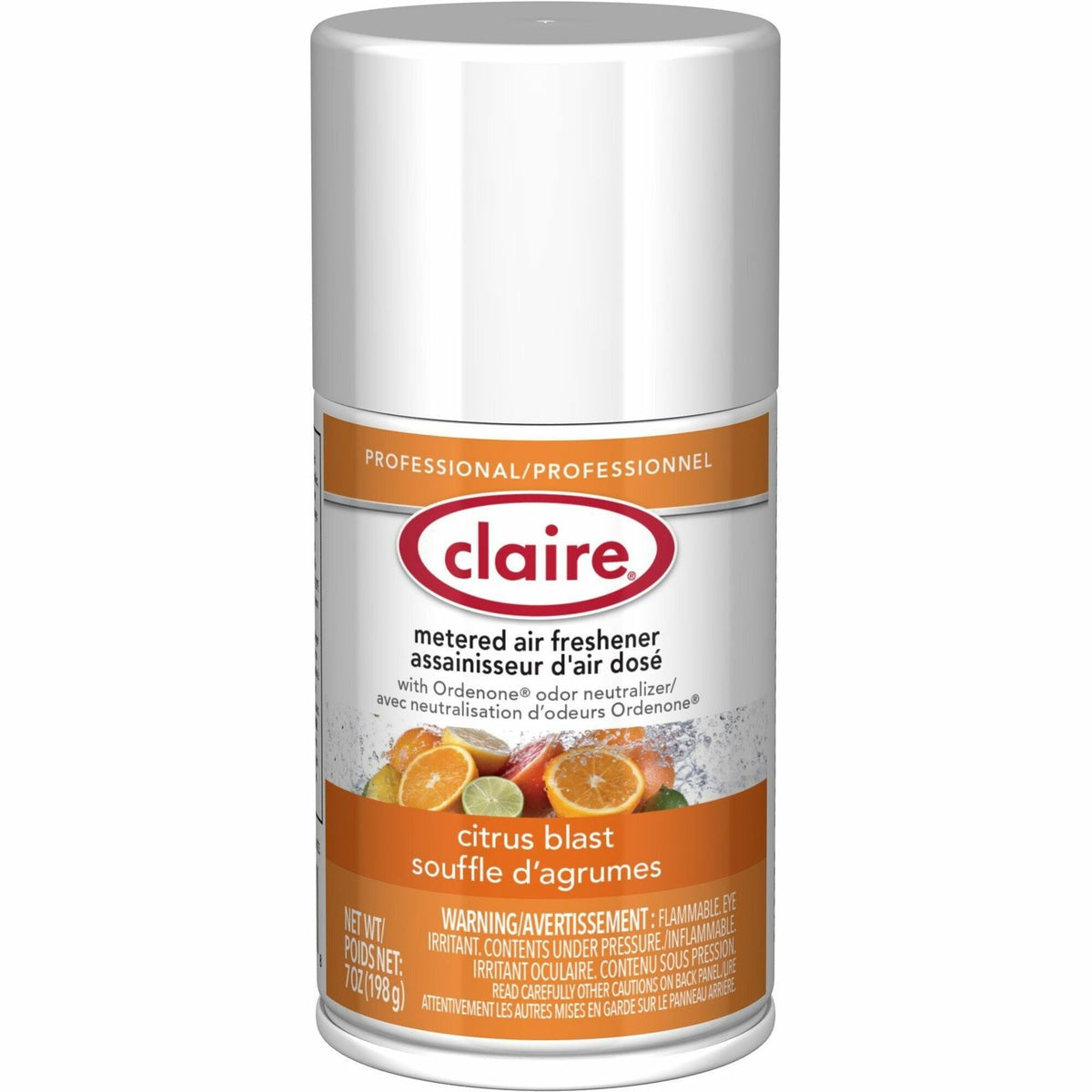 Claire Citrus Blast Metered Aerosol - Aerosol - 330 Sq. ft. - 10 fl oz (0.3 quart) - Citrus Blast - 30 Day - 1 Each