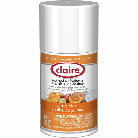 Claire Citrus Blast Metered Aerosol - Aerosol - 330 Sq. ft. - 10 fl oz (0.3 quart) - Citrus Blast - 30 Day - 1 Each