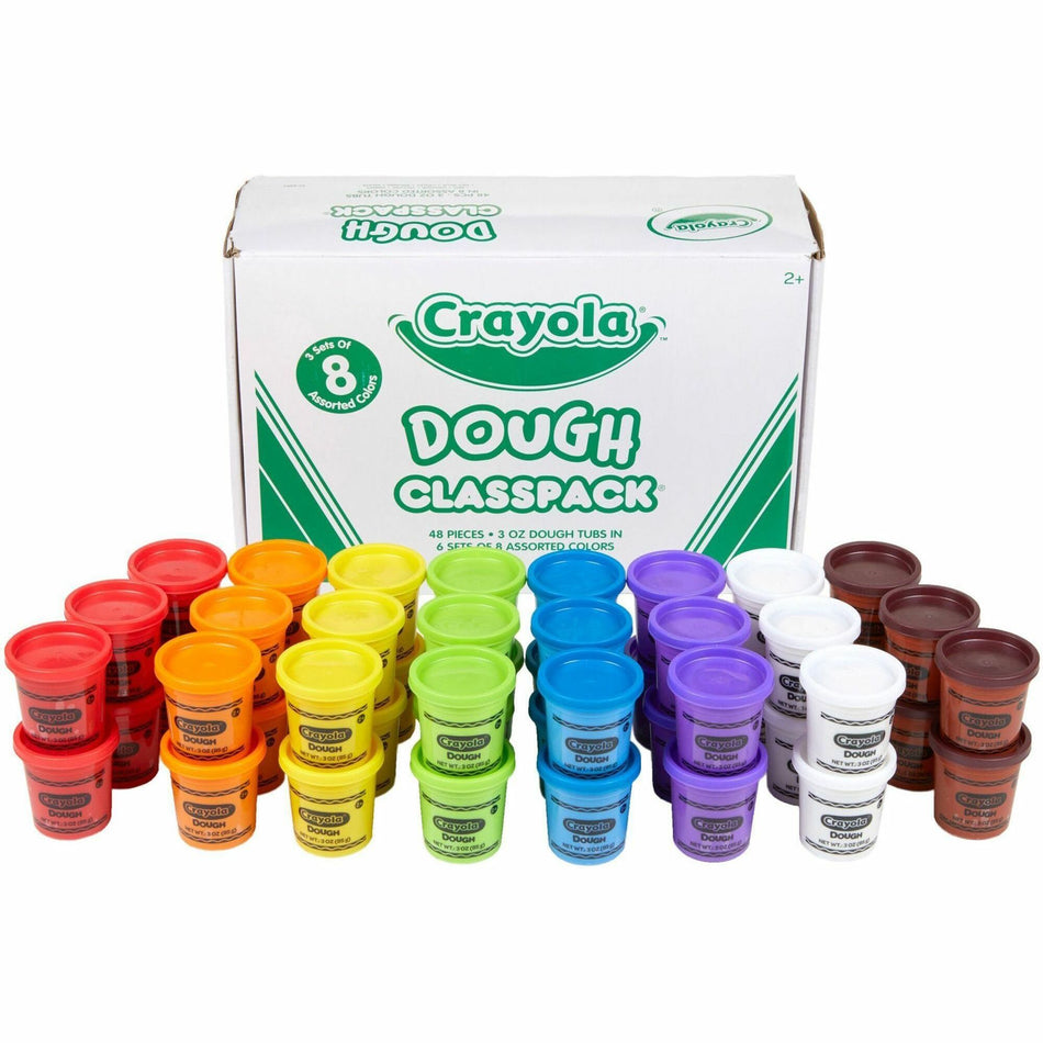 Crayola 8-Color Dough Classpack - Modeling, Fun and Learning - Recommended For 2 Year - Assorted - 48 / Box