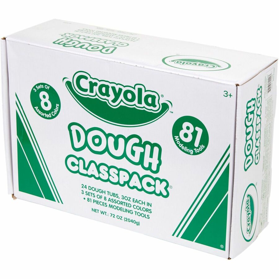 Crayola 8-Color Dough Classpack with Modeling Tools - Modeling, Fun and Learning - Recommended For 2 Year - Assorted - 24 / Box