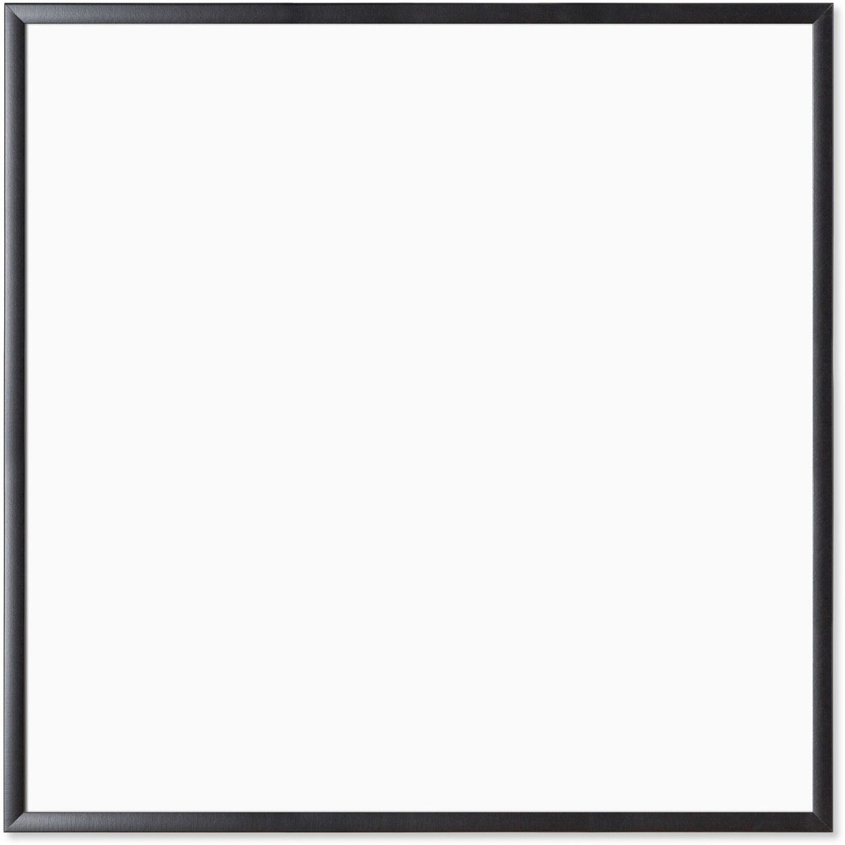 U Brands Magnetic Dry-Erase Board - 36x36’’ White Steel - Black Wood Frame - Dry Erase Boards